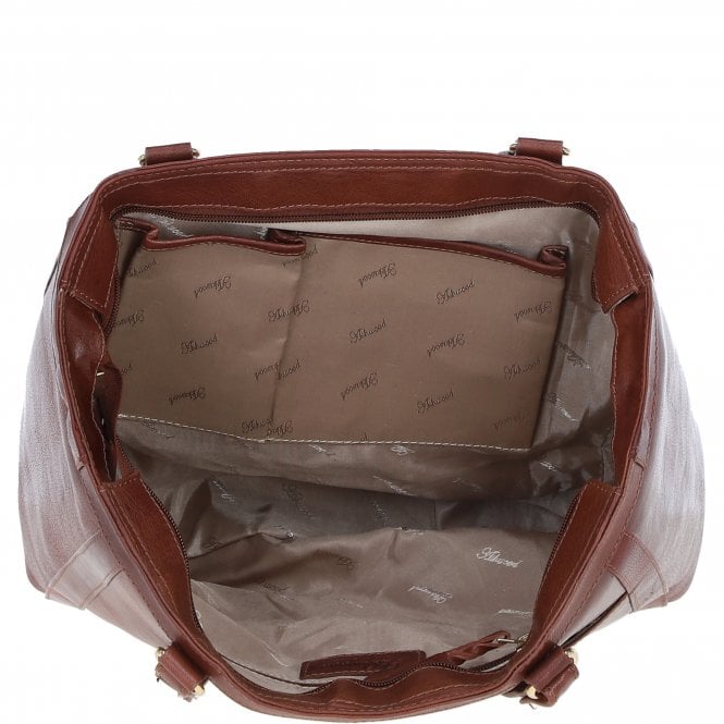 Ashwood Elegant Leather Tote Bag Cognac