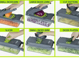 16 in 1 Vegetable Chopper Accessories with Stainless Steel Blade Slicer - Kitchen Utensil