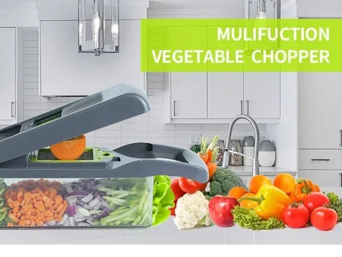 16 in 1 Vegetable Chopper Accessories with Stainless Steel Blade Slicer - Kitchen Utensil