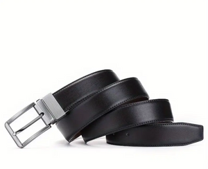 1.25" Genuine Leather Men's Reversible Belt - Alloy Buckle, Perfect for Casual & Golf Wear