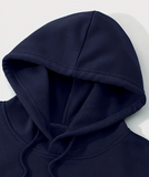 Men'S Navy Blue Hoodie with Geometric Pattern