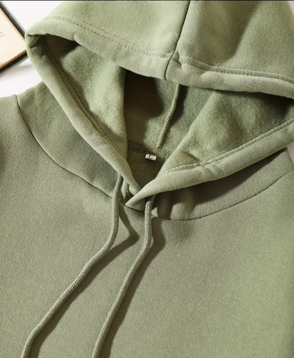 Women's Long Sleeve Hoodie - Soft Grey Pullover with Adjustable Drawstring Hood, Ribbed Cuffs & Hem