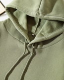 Women's Long Sleeve Hoodie - Soft Grey Pullover with Adjustable Drawstring Hood, Ribbed Cuffs & Hem